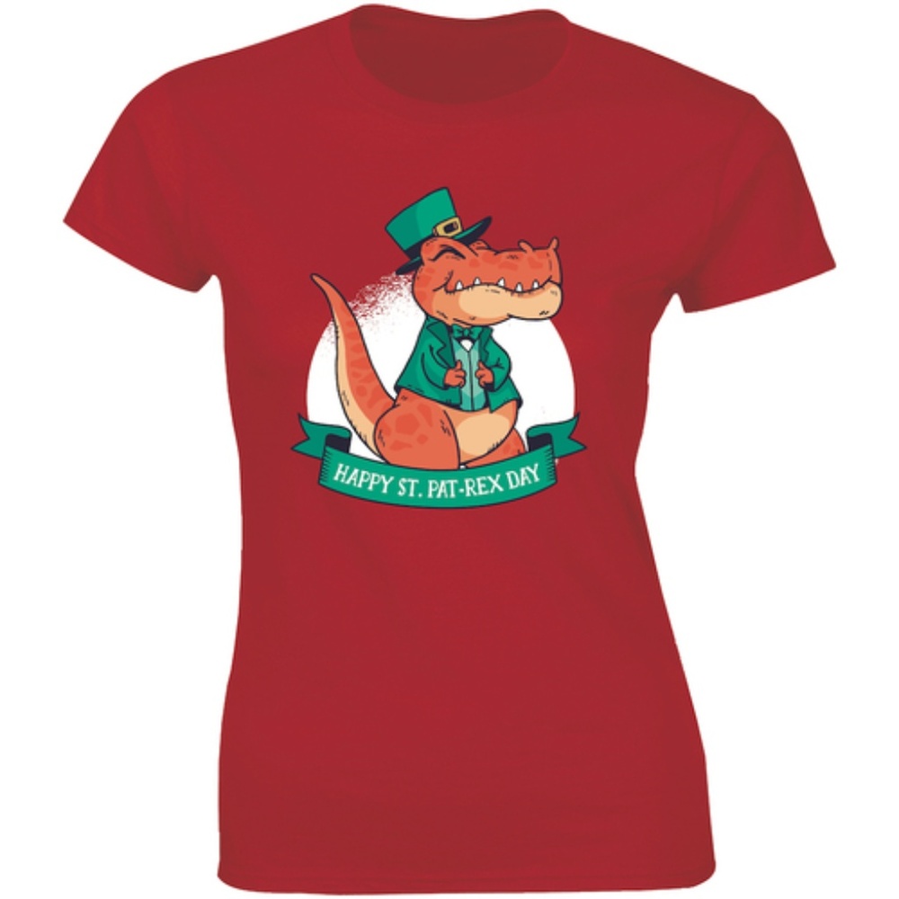 Happy St. Patrick’s Day T-rex Dinosaur T-Shirt Tee